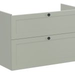 VitrA Root Classic 100cm 2 Drawer Washbasin Unit - Matt Retro Green