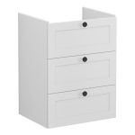 VitrA Root Classic 60cm 3 Drawer Washbasin Unit - Matt Light Grey
