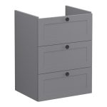 VitrA Root Classic 60cm 3 Drawer Washbasin Unit - Matt Grey