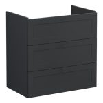 VitrA Root Classic 80cm 3 Drawer Washbasin Unit - Matt Graphite