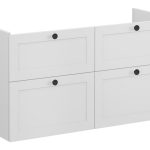 VitrA Root Classic 120cm 4 Drawer Washbasin Unit - Matt Light Grey