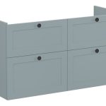VitrA Root Classic 120cm 4 Drawer Washbasin Unit - Matt Fjord Green