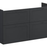 VitrA Root Classic 120cm 4 Drawer Washbasin Unit - Matt Graphite