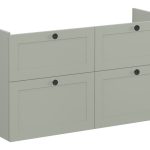 VitrA Root Classic 120cm 4 Drawer Washbasin Unit - Matt Retro Green