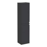 VitrA Root Classic 40cm 2 Door Tall Unit (LH Hinge) - Matt Graphite