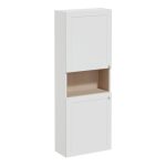VitrA Root Classic 55cm 2 Door Semi-Tall Unit (LH Hinge) - Matt Light Grey