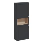 VitrA Root Classic 55cm 2 Door Semi-Tall Unit (LH Hinge) - Matt Graphite