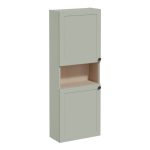 VitrA Root Classic 55cm 2 Door Semi-Tall Unit (LH Hinge) - Matt Retro Green