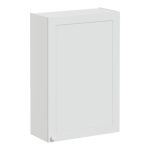VitrA Root Classic 60cm 1 Door Upper/Wall Unit (RH Hinge) - Matt Light Grey