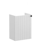 VitrA Root Groove 40cm 1 Door Wall Hung Slim Washbasin Unit (LH Hinge) - Matt Light Grey