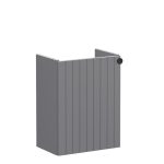 VitrA Root Groove 40cm 1 Door Wall Hung Slim Washbasin Unit (LH Hinge) - Matt Grey