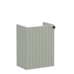 VitrA Root Groove 40cm 1 Door Wall Hung Slim Washbasin Unit (LH Hinge) - Matt Retro Green