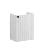 VitrA Root Groove 40cm 1 Door Wall Hung Slim Washbasin Unit (RH Hinge) - Matt Light Grey