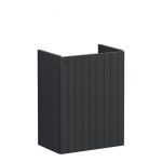VitrA Root Groove 40cm 1 Door Wall Hung Slim Washbasin Unit (RH Hinge) - Matt Graphite