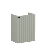 VitrA Root Groove 40cm 1 Door Wall Hung Slim Washbasin Unit (RH Hinge) - Matt Retro Green