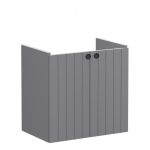 VitrA Root Groove 60cm 2 Door Wall Hung Slim Washbasin Unit - Matt Grey