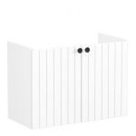 VitrA Root Groove 80cm 2 Door Wall Hung Slim Washbasin Unit - Matt White