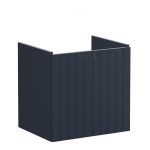 VitrA Root Groove 60cm 2 Door Wall Hung Washbasin Unit - Matt Dark Blue