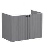 VitrA Root Groove 80cm 2 Door Wall Hung Washbasin Unit - Matt Grey