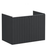 VitrA Root Groove 80cm 2 Door Wall Hung Washbasin Unit - Matt Graphite