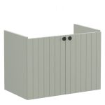 VitrA Root Groove 80cm 2 Door Wall Hung Washbasin Unit - Matt Retro Green