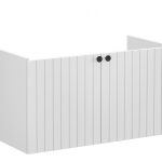 VitrA Root Groove 100cm 2 Door Washbasin Unit - Matt Light Grey