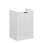 VitrA Root Groove 60cm 2 Door Floor Standing Washbasin Unit - Matt Light Grey