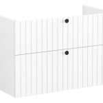 VitrA Root Groove 100cm 2 Drawer Washbasin Unit - Matt White