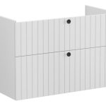 VitrA Root Groove 100cm 2 Drawer Washbasin Unit - Matt Light Grey