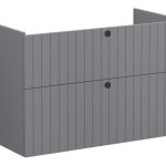 VitrA Root Groove 100cm 2 Drawer Washbasin Unit - Matt Grey