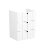 VitrA Root Groove 60cm 3 Drawer Washbasin Unit - Matt White
