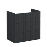 VitrA Root Groove 80cm 3 Drawer Washbasin Unit - Matt Graphite
