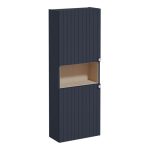 VitrA Root Groove 55cm 2 Door Semi-Tall Unit (LH Hinge) - Matt Dark Blue