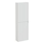 VitrA Root Groove 55cm 2 Door Slim Tall Unit (LH Hinge) - Matt Light Grey