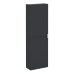 VitrA Root Groove 55cm 2 Door Slim Tall Unit (LH Hinge) - Matt Graphite