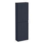 VitrA Root Groove 55cm 2 Door Slim Tall Unit (LH Hinge) - Matt Dark Blue