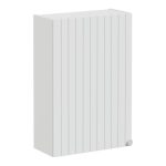 VitrA Root Groove 60cm 1 Door Upper/Wall Unit (LH Hinge) - Matt Light Grey