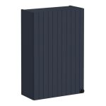 VitrA Root Groove 60cm 1 Door Upper/Wall Unit (LH Hinge) - Matt Dark Blue