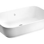 VitrA Geo 600x400mm 0TH Basin w/Overflow - White