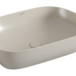 VitrA Outline 630x420mm Recycled 0TH Basin Only - Matt Taupe