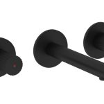 VitrA Origin Wall Mounted 3-Hole Basin Mixer - Matt Black