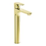 VitrA Root Round Tall Basin Mixer - Soft Gold