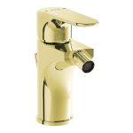 VitrA Root Round Bidet Mixer - Soft Gold