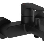 VitrA Root Round Wall Mounted Bath/Shower Mixer - Matt Black