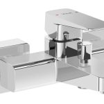 VitrA Root Square Wall Mounted Bath/Shower Mixer - Chrome