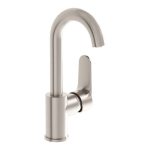 VitrA Root Round Swivel Basin Mixer - Brushed Nickel
