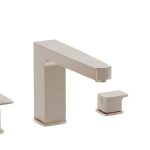 VitrA Root Square 4-Hole Bath/Shower Mixer - Brushed Nickel