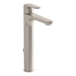 VitrA Root Round Tall Basin Mixer w/Waste Lever - Brushed Nickel