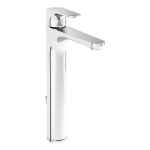VitrA Root Round Tall Basin Mixer w/Waste Lever - Chrome