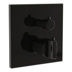 VitrA Suit Integrated Thermostatic Shower Mixer - Gloss Black